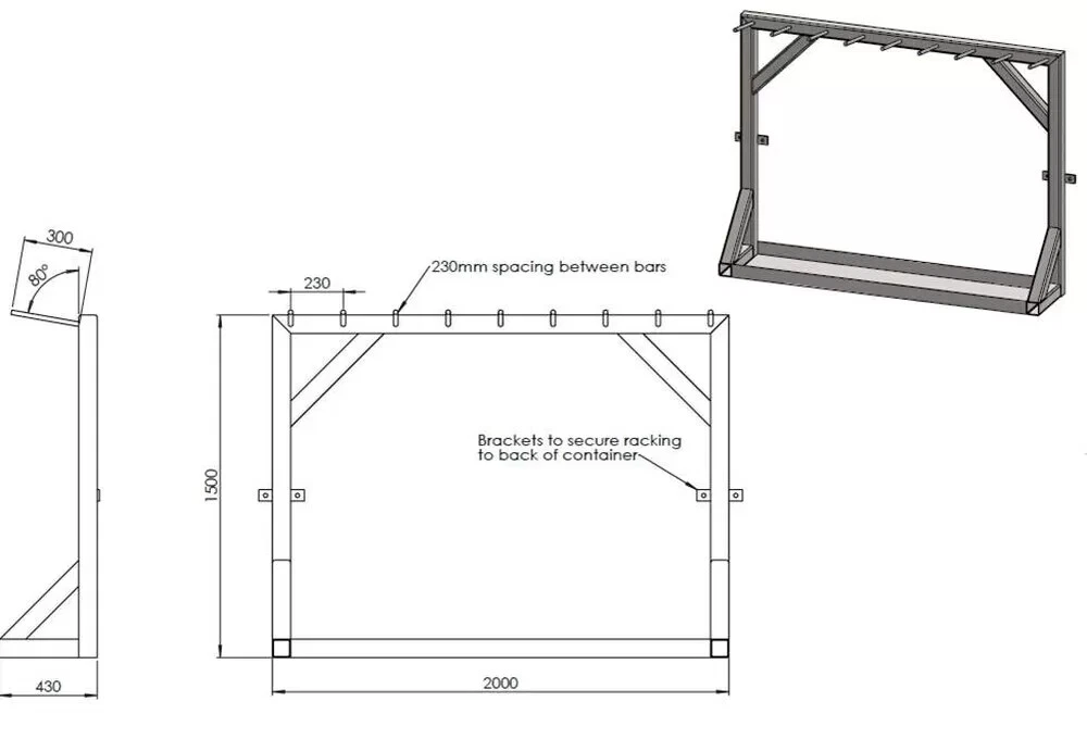 10 ft x 8 ft Rigging Loft / Tackle Store / Steel Storage Container Bespoke - Image 2